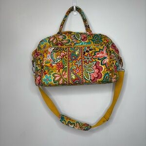 Vera Bradley Large Carry All Travel Bag Provencal Print Yellow Floral
